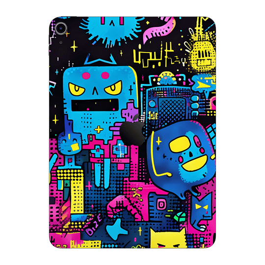 iPad 10.9" (10th Gen, 2022) Print Printed Custom SIGNATURE Arcade Rave Gaming Gamer Pixel Skin Wrap Sticker Decal Cover Protector by QSKINZ | QSKINZ.COM