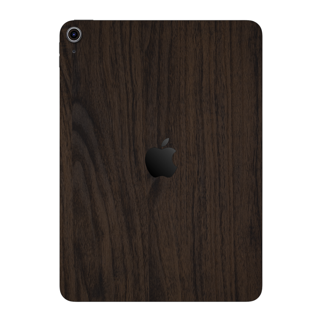 iPad 11 (A16) Premium Wood Wooden Dark Walnut Matte Textured Skin Wrap Sticker Decal Cover Protector by QSKINZ | qskinz.com