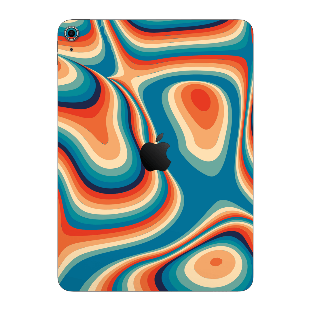 iPad 11 (A16) Print Printed Custom SIGNATURE Swirltro Swirl Retro 70s 80s Warm Colours Skin Wrap Sticker Decal Cover Protector by QSKINZ | QSKINZ.COM