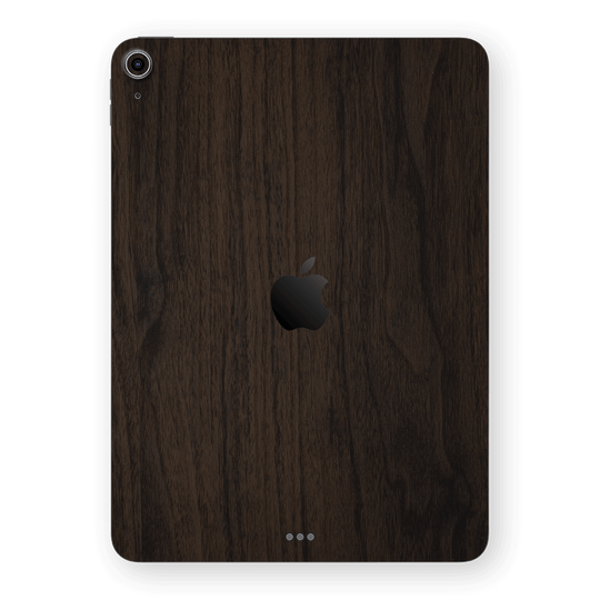 iPad AIR 13” (M2) Premium Wood Wooden Dark Walnut Matte Textured Skin Wrap Sticker Decal Cover Protector by QSKINZ | qskinz.com