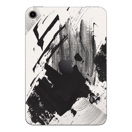 iPad mini 7 (2024, A17 Pro) Print Printed Custom SIGNATURE Black and White Madness Skin Wrap Sticker Decal Cover Protector by QSKINZ | qskinz.com
