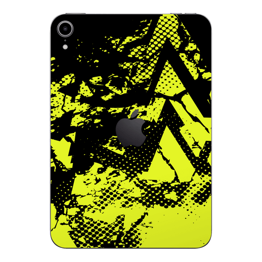 iPad mini 7 (2024, A17 Pro) Print Printed Custom SIGNATURE Grunge Yellow Green Trace Skin Wrap Sticker Decal Cover Protector by QSKINZ | QSKINZ.COM