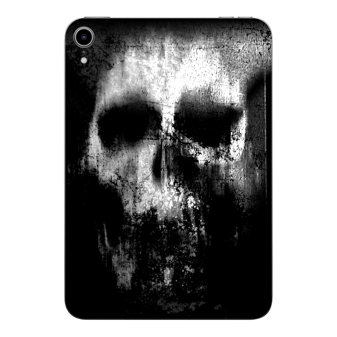 iPad mini 7 (2024, A17 Pro) Print Printed Custom SIGNATURE Horror Black & White SKULL Skin, Wrap, Decal, Protector, Cover by QSKINZ | qskinz.com