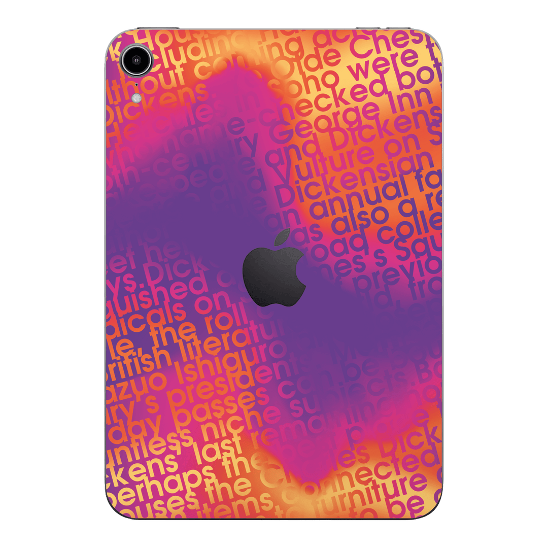 iPad mini 7 (2024, A17 Pro) Print Printed Custom SIGNATURE Inferno Swirl Gradient Skin Wrap Sticker Decal Cover Protector by QSKINZ | QSKINZ.COM
