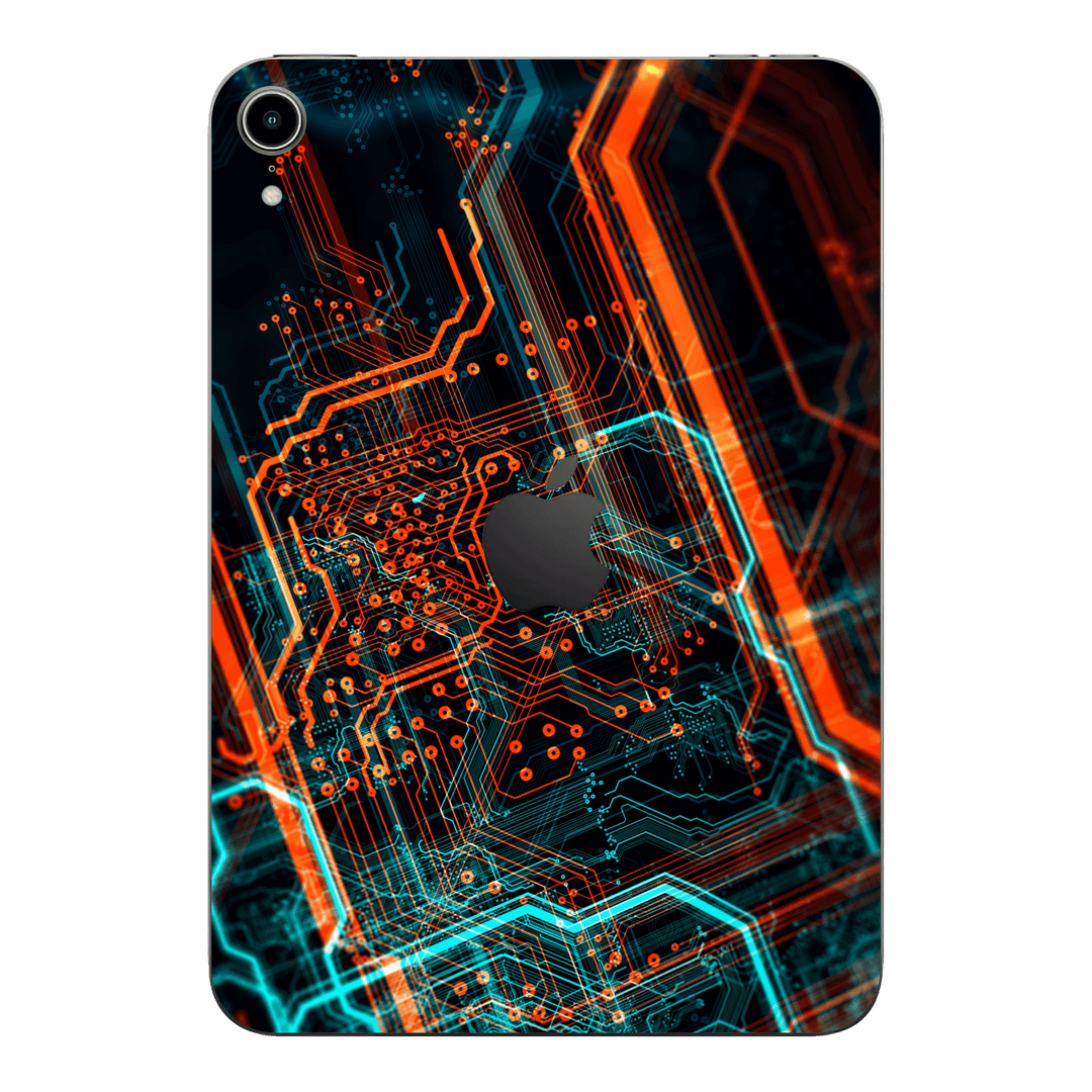 iPad mini 7 (2024, A17 Pro) Print Printed Custom SIGNATURE NEON PCB Board Skin Wrap Sticker Decal Cover Protector by QSKINZ | qskinz.com