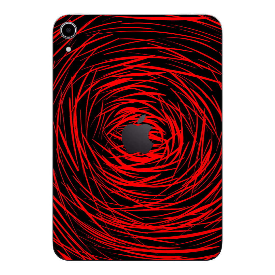 iPad mini 7 (2024, A17 Pro) Print Printed Custom SIGNATURE Quasar Red Mesh Skin Wrap Sticker Decal Cover Protector by QSKINZ | QSKINZ.COM