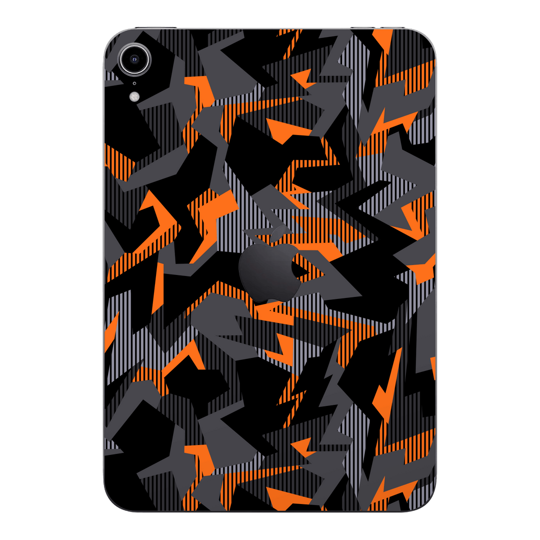 iPad mini 7 (2024, A17 Pro) Print Printed Custom SIGNATURE Sharp-Edged Orange Camo Camouflage Skin Wrap Sticker Decal Cover Protector by QSKINZ | qskinz.com
