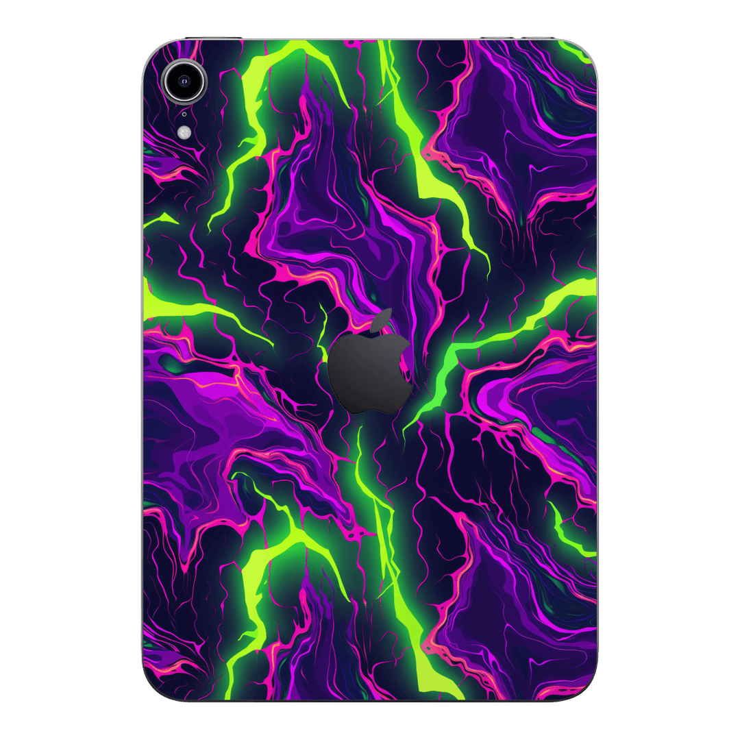 iPad mini 7 (2024, A17 Pro) Print Printed Custom SIGNATURE Twisterra Twist Neon Purple Yellow Green Anime Skin Wrap Sticker Decal Cover Protector by QSKINZ | QSKINZ.COM