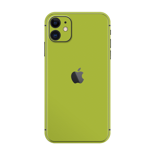 iPhone 11 Luxuria Lime Green Matt 3D Textured Skin Wrap Sticker Decal Cover Protector by QSKINZ | qskinz.com