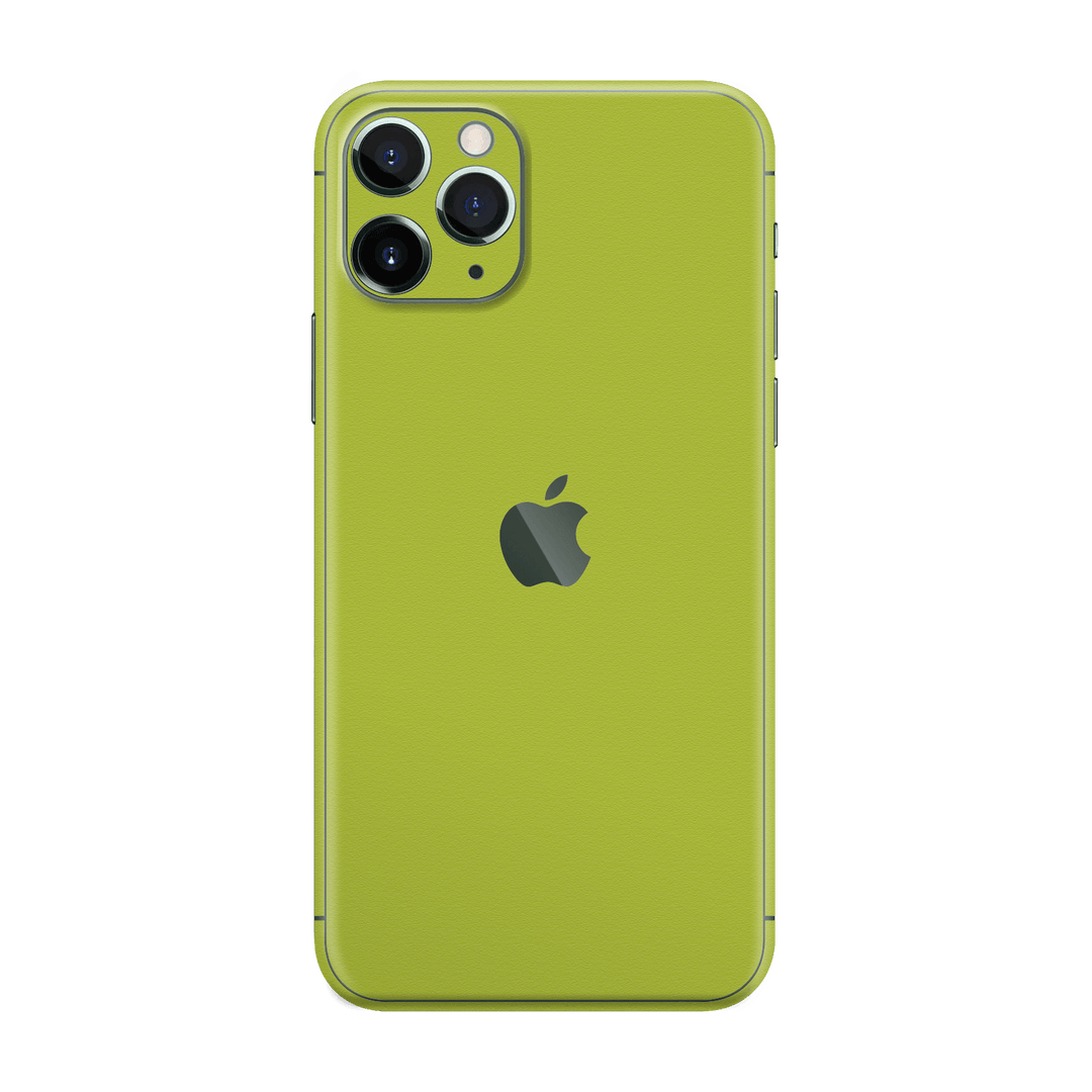 iPhone 11 Pro MAX Luxuria Lime Green Matt 3D Textured Skin Wrap Sticker Decal Cover Protector by QSKINZ | qskinz.com