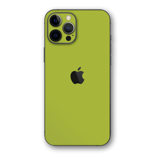 iPhone 12 Pro MAX Luxuria Lime Green Matt 3D Textured Skin Wrap Sticker Decal Cover Protector by QSKINZ | qskinz.com