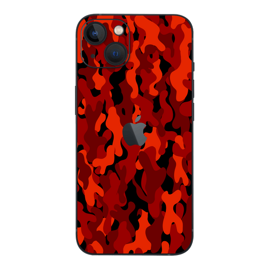 iPhone 13 MINI Print Printed Custom SIGNATURE Fire Red Camo Camouflage Skin Wrap Sticker Decal Cover Protector by QSKINZ | QSKINZ.COM