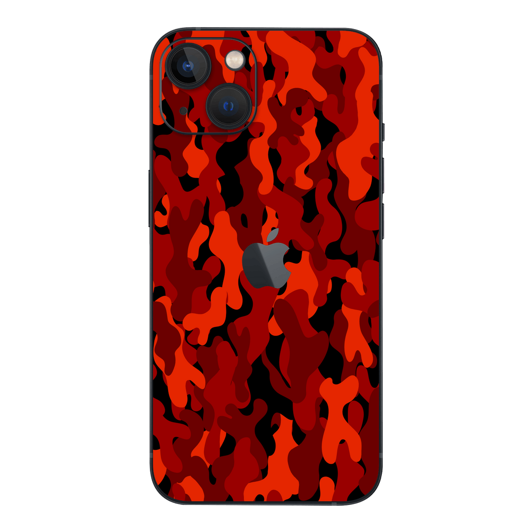 iPhone 13 Print Printed Custom SIGNATURE Fire Red Camo Camouflage Skin Wrap Sticker Decal Cover Protector by QSKINZ | QSKINZ.COM