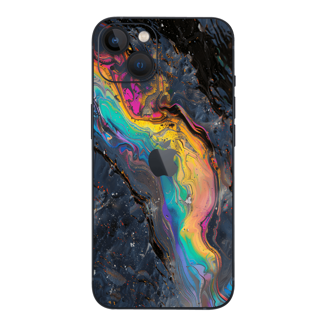 iPhone 14 Plus Print Printed Custom SIGNATURE Aurora Auroria Stone Marble Rainbow Skin Wrap Sticker Decal Cover Protector by QSKINZ | QSKINZ.COM