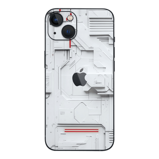 iPhone 15 Plus Print Printed Custom SIGNATURE Interstellar White Spaceship Skin Wrap Sticker Decal Cover Protector by QSKINZ | QSKINZ.COM