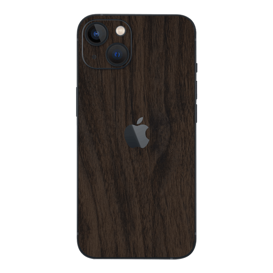 iPhone 15 Premium Wood Wooden Dark Walnut Matte Textured Skin Wrap Sticker Decal Cover Protector by QSKINZ | qskinz.com