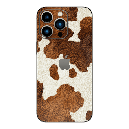 iPhone 15 Pro MAX Print Printed Custom SIGNATURE MOO Cow Print Cowhide Skin Wrap Sticker Decal Cover Protector by QSKINZ | QSKINZ.COM