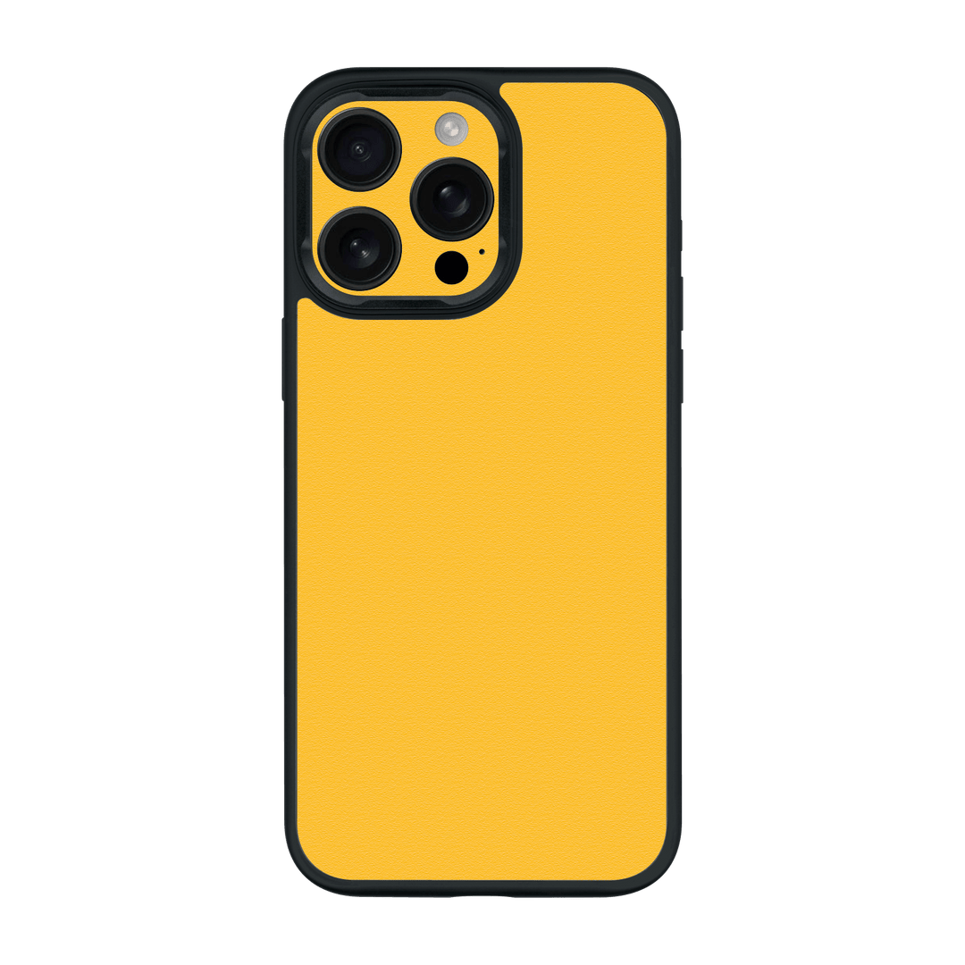iPhone 15 Pro MAX Qcaze Luxuria Tuscany Yellow Matt 3D Textured Case by QSKINZ | qskinz.com