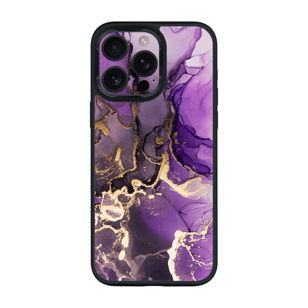 iPhone 15 Pro MAX Qcaze Print Printed Custom SIGNATURE AGATE GEODE Purple-Gold Case by QSKINZ | qskinz.com