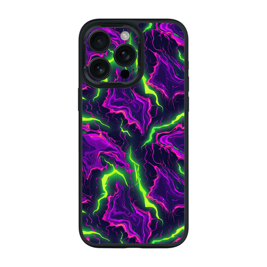 iPhone 15 Pro MAX Qcaze Print Printed Custom SIGNATURE Twisterra Twist Neon Purple Yellow Green Anime Case by QSKINZ | QSKINZ.COM