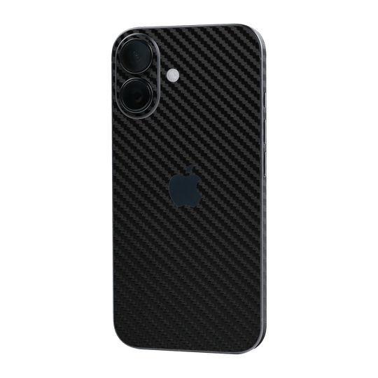 iPhone 16 Black 3D Textured Carbon Fibre Fiber Skin Wrap Sticker Decal Cover Protector by QSKINZ | qskinz.com