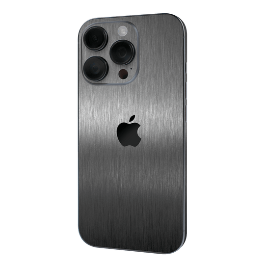 iPhone 16 PRO Brushed Metal Titanium Metallic Skin Wrap Sticker Decal Cover Protector QSKINZ | qskinz.com