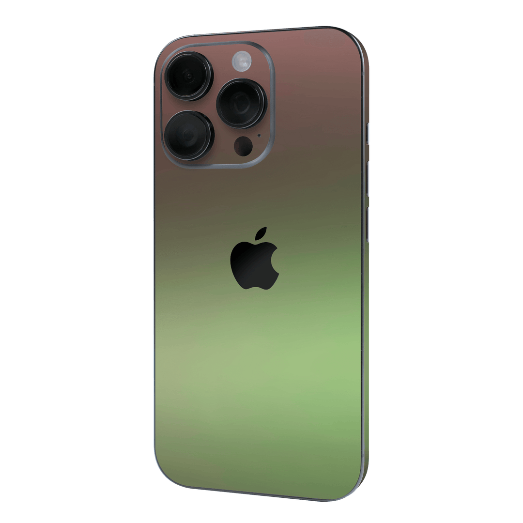 iPhone 16 PRO Chameleon Avocado Colour-changing Metallic Skin Wrap Sticker Decal Cover Protector QSKINZ | qskinz.com