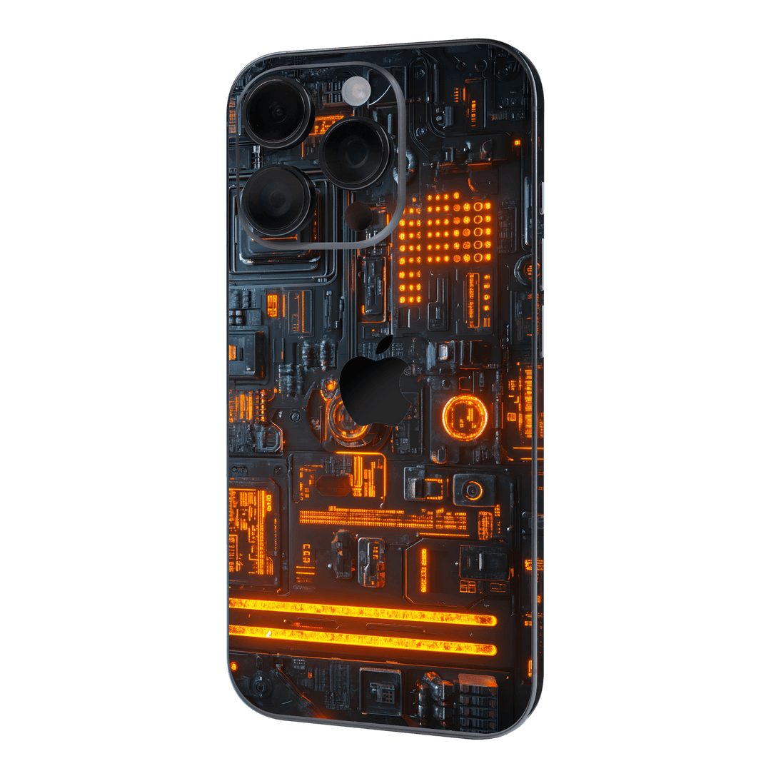iPhone 16 PRO Custom Printed SIGNATURE “Nexora” Orange Fire Technology Skin Wrap Sticker Decal Cover Protector by QSKINZ | QSKINZ.COM