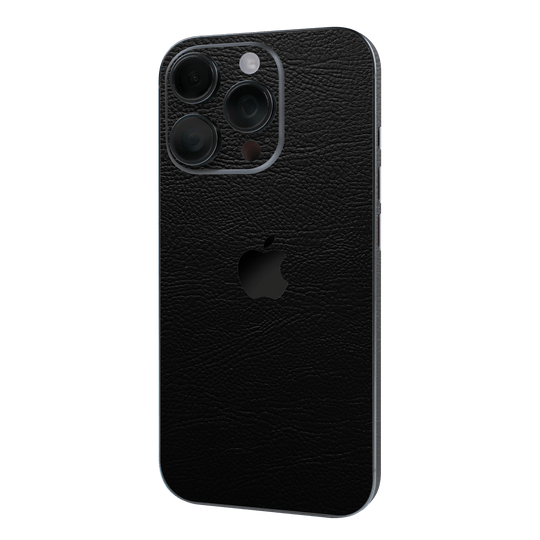 iPhone 16 PRO Luxuria BLACK LEATHER Riders Skin Wrap Sticker Decal Cover Protector QSKINZ | qskinz.com