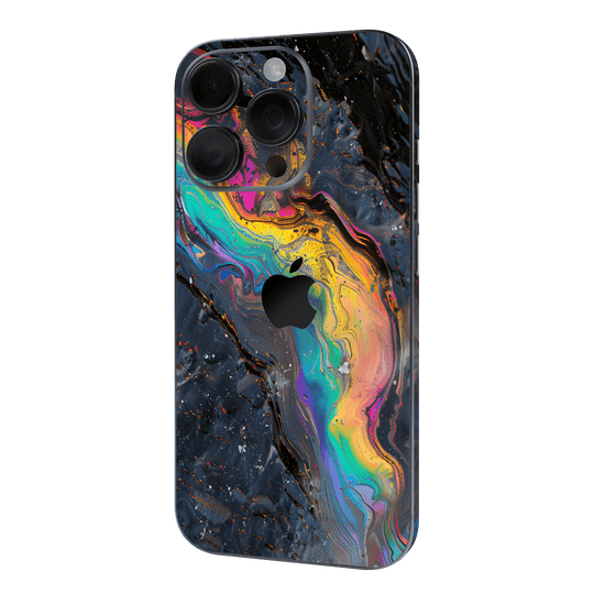 iPhone 16 PRO Print Printed Custom SIGNATURE Aurora Auroria Stone Marble Rainbow Skin Wrap Sticker Decal Cover Protector by QSKINZ | QSKINZ.COM