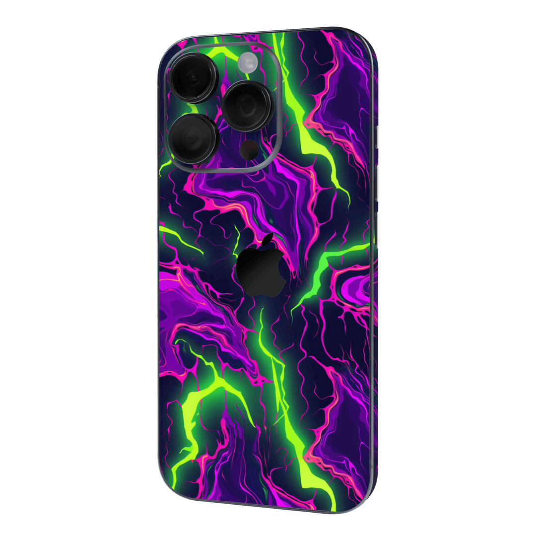 iPhone 16 PRO Print Printed Custom SIGNATURE Twisterra Twist Neon Purple Yellow Green Anime Skin Wrap Sticker Decal Cover Protector QSKINZ | QSKINZ.COM