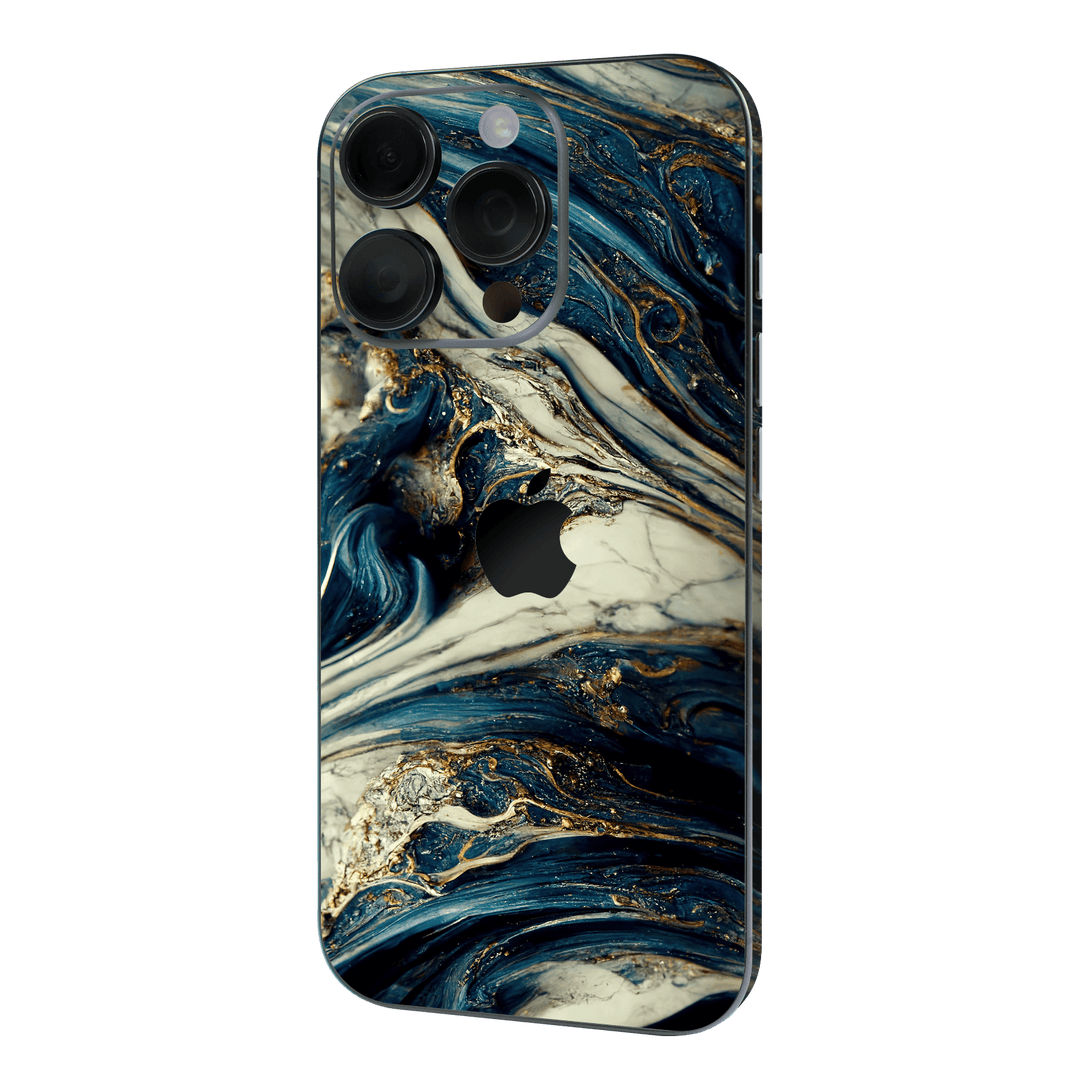 iPhone 16 PRO Printed Custom SIGNATURE Agate Geode Naia Ocean Blue Stone Skin Wrap Sticker Decal Cover Protector QSKINZ | qskinz.com