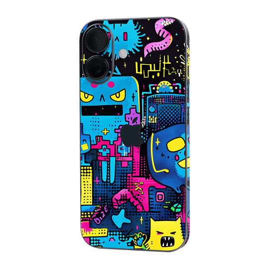 iPhone 16 Plus Print Printed Custom SIGNATURE Arcade Rave Gaming Gamer Pixel Skin Wrap Sticker Decal Cover Protector by QSKINZ | QSKINZ.COM
