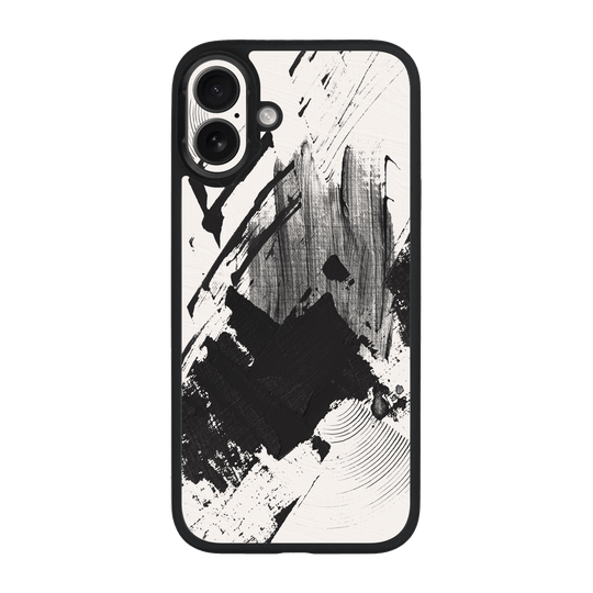 iPhone 16 Plus Qcaze Print Printed Custom SIGNATURE Black and White Madness Case by QSKINZ | qskinz.com
