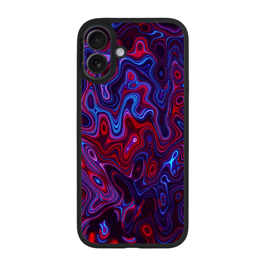 iPhone 16 Plus Qcaze Print Printed Custom SIGNATURE Flux Fusion Purple Neon Case by QSKINZ | QSKINZ.COM