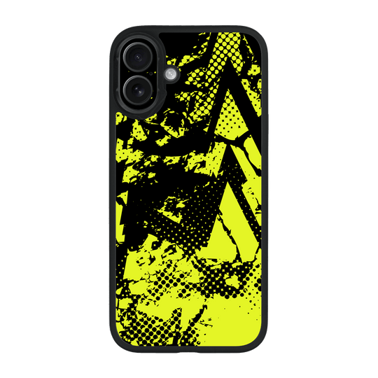 iPhone 16 Plus Qcaze Print Printed Custom SIGNATURE Grunge Yellow Green Trace Case by QSKINZ | QSKINZ.COM