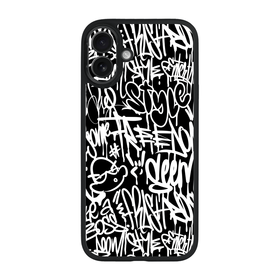 iPhone 16 Plus Qcaze Print Printed Custom SIGNATURE Monochrome Black and White Case by QSKINZ | qskinz.com