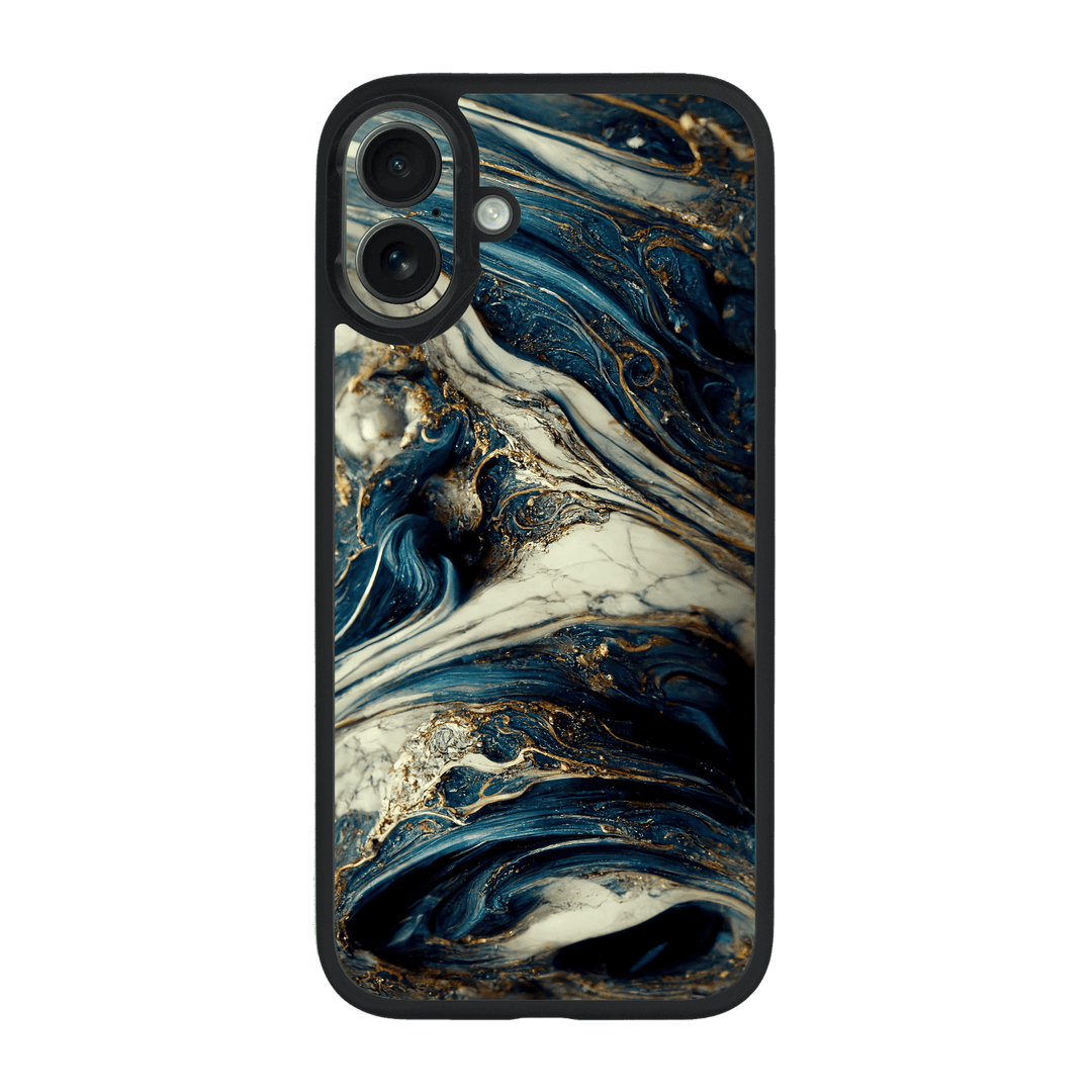 iPhone 16 Plus Qcaze Printed Custom SIGNATURE Agate Geode Naia Ocean Blue Stone Case by QSKINZ | qskinz.com