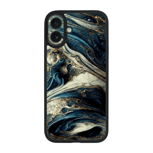 iPhone 16 Plus Qcaze Printed Custom SIGNATURE Agate Geode Naia Ocean Blue Stone Case by QSKINZ | qskinz.com