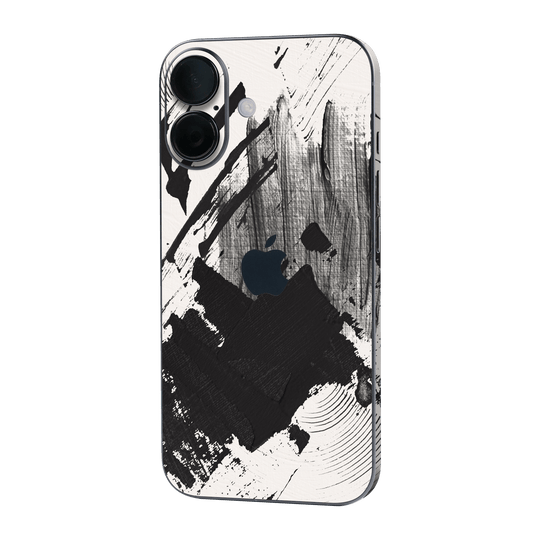 iPhone 16 Print Printed Custom SIGNATURE Black and White Madness Skin Wrap Sticker Decal Cover Protector by QSKINZ | qskinz.com