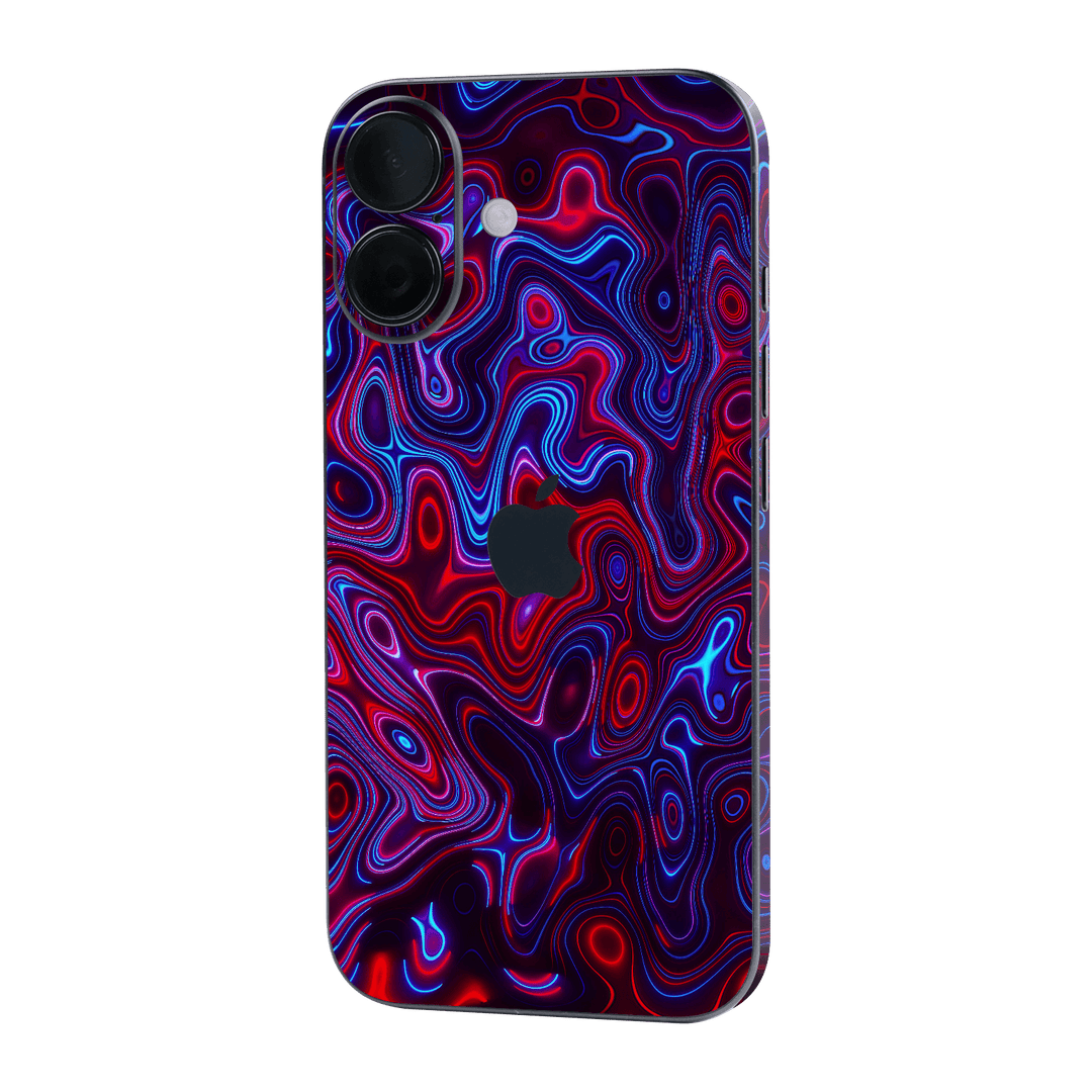 iPhone 16 Print Printed Custom SIGNATURE Flux Fusion Purple Neon Skin Wrap Sticker Decal Cover Protector by QSKINZ | QSKINZ.COM