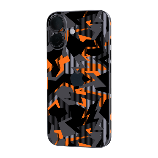 iPhone 16 Print Printed Custom SIGNATURE Sharp-Edged Orange Camo Camouflage Skin Wrap Sticker Decal Cover Protector by QSKINZ | qskinz.com