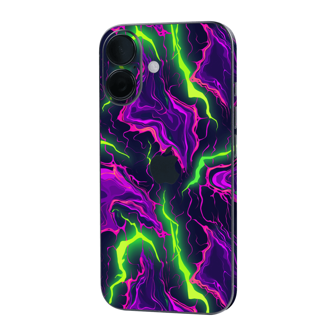 iPhone 16 Print Printed Custom SIGNATURE Twisterra Twist Neon Purple Yellow Green Anime Skin Wrap Sticker Decal Cover Protector by QSKINZ | QSKINZ.COM