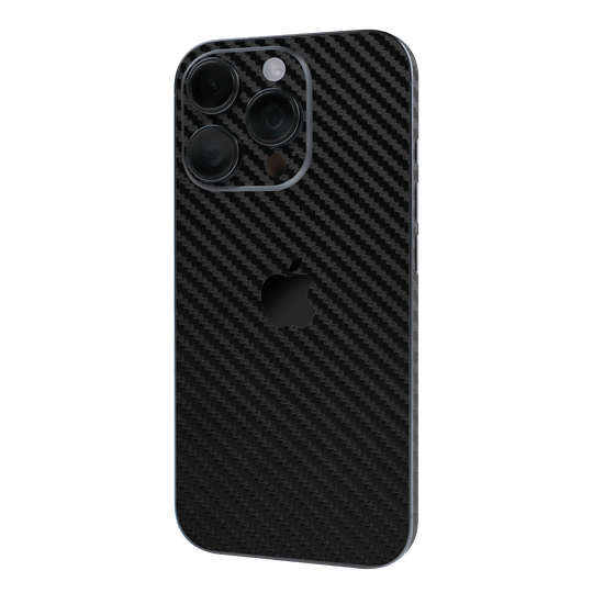 iPhone 16 Pro MAX Black 3D Textured Carbon Fibre Fiber Skin Wrap Sticker Decal Cover Protector QSKINZ | qskinz.com