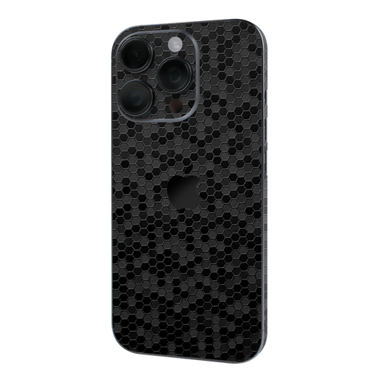 iPhone 16 Pro MAX Luxuria Black Honeycomb 3D Textured Skin Wrap Sticker Decal Cover Protector QSKINZ | qskinz.com
