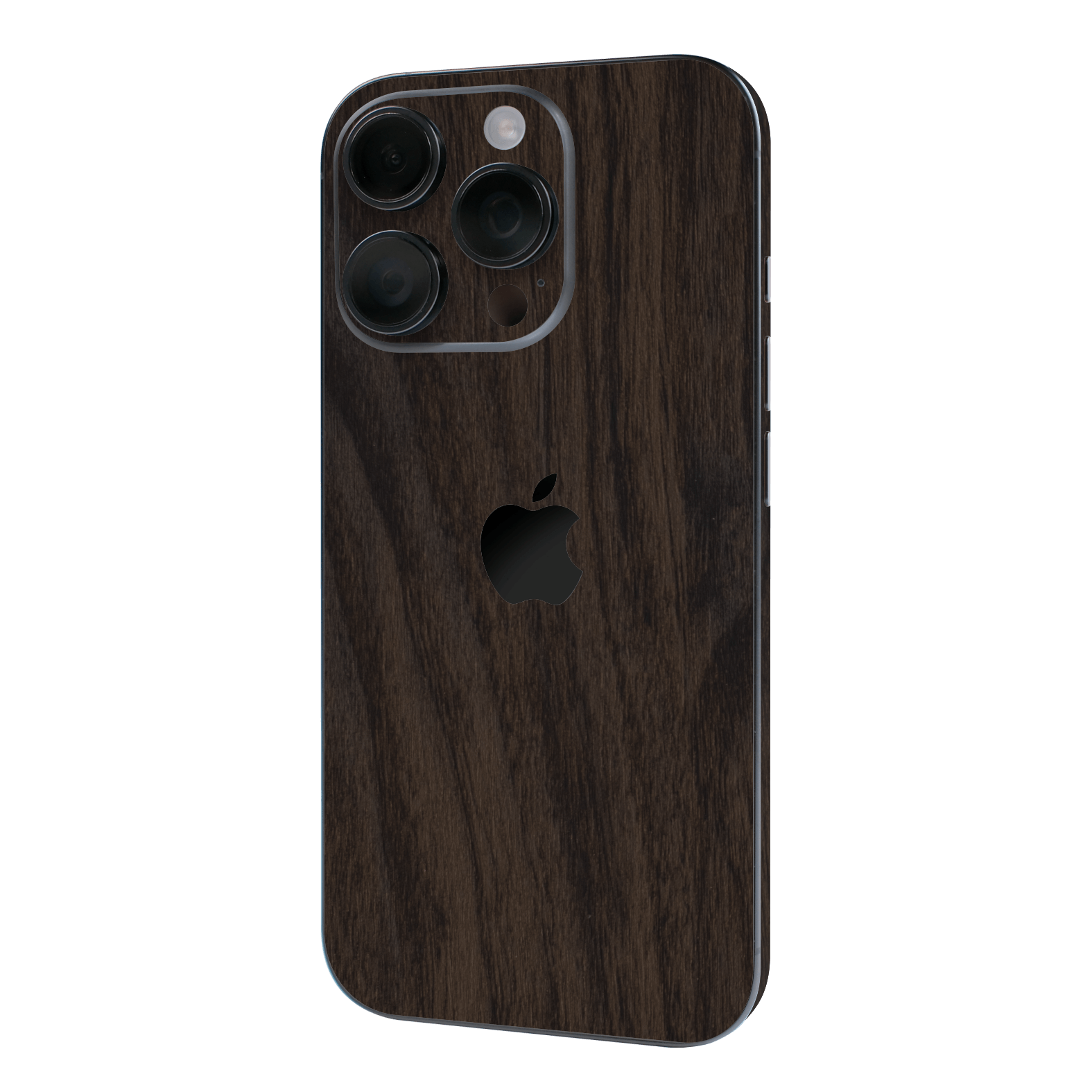 iPhone 16 Pro MAX Premium Wood Wooden Dark Walnut Matte Textured Skin Wrap Sticker Decal Cover Protector by QSKINZ | qskinz.com