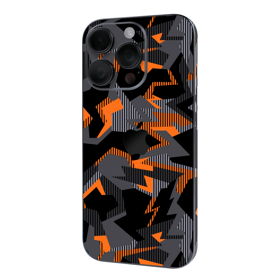 iPhone 16 Pro MAX Print Printed Custom SIGNATURE Sharp-Edged Orange Camo Camouflage Skin Wrap Sticker Decal Cover Protector QSKINZ | qskinz.com