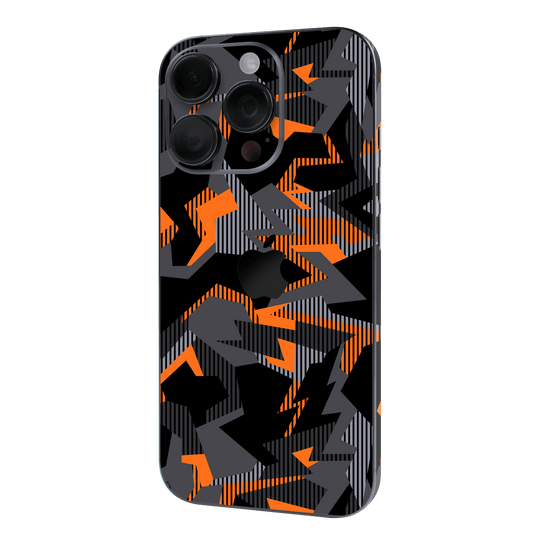 iPhone 16 Pro MAX Print Printed Custom SIGNATURE Sharp-Edged Orange Camo Camouflage Skin Wrap Sticker Decal Cover Protector QSKINZ | qskinz.com