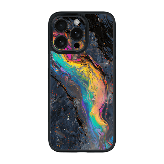 iPhone 16 Pro MAX Qcaze Print Printed Custom SIGNATURE Aurora Auroria Stone Marble Rainbow Case by QSKINZ | QSKINZ.COM