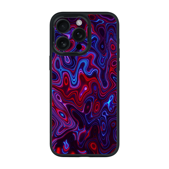 iPhone 16 Pro MAX Qcaze Print Printed Custom SIGNATURE Flux Fusion Purple Neon Case by QSKINZ | QSKINZ.COM